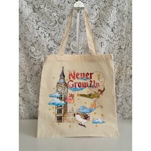 Disney Peter Pan Never Grow Up Canvas Tote Bag